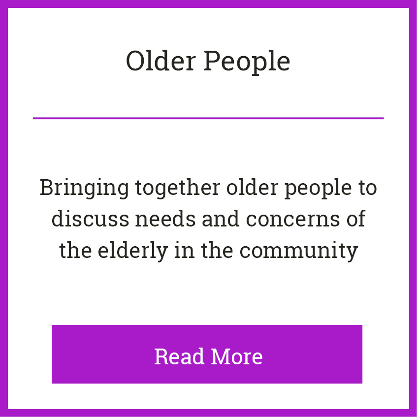Blackie River Community Group - Areas of Work - Older People b